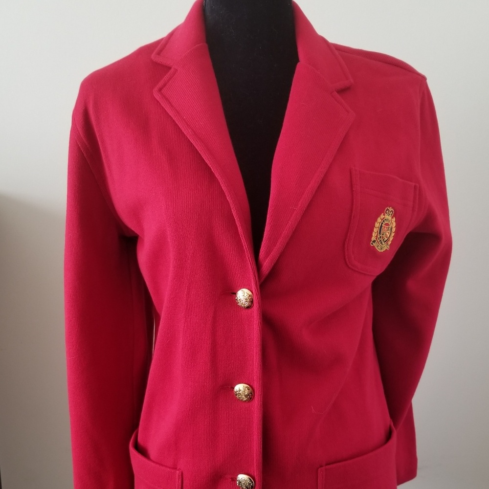 Ralph Lauren Red Cardigan Jacket